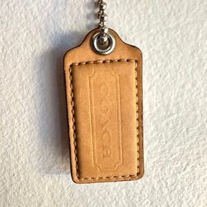 Coach 2" Leather Hangtag Light Brown